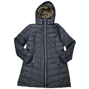 Denver Hayes Lightweight Puffer Jacket Black Hooded Winter Warm Women’s Large